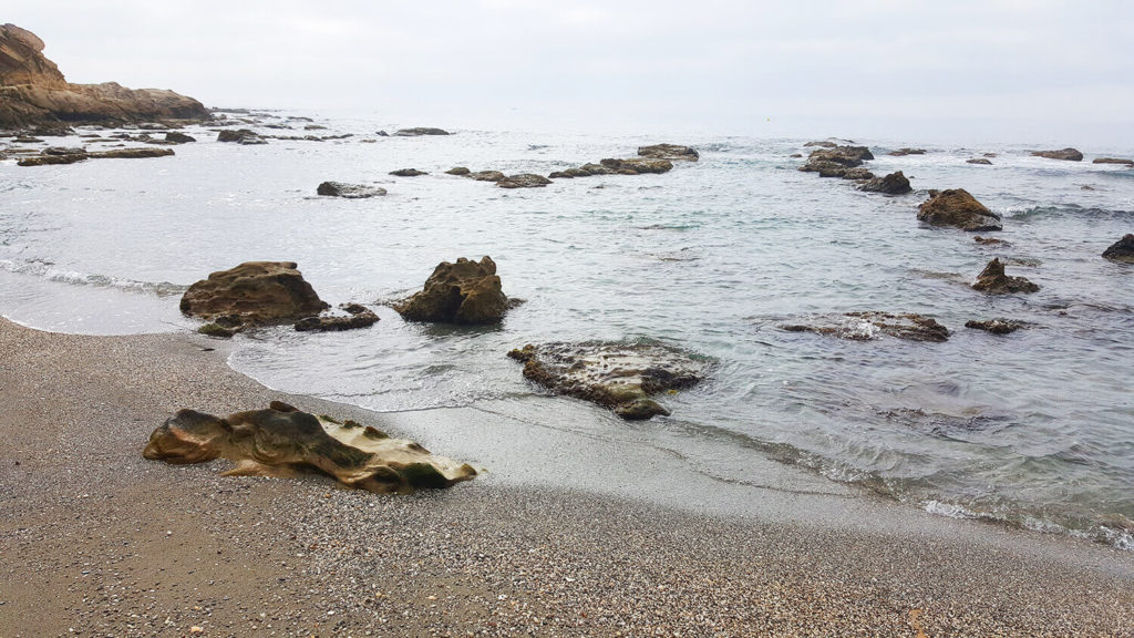Secluded beach Punta Chullera - rocks & sand