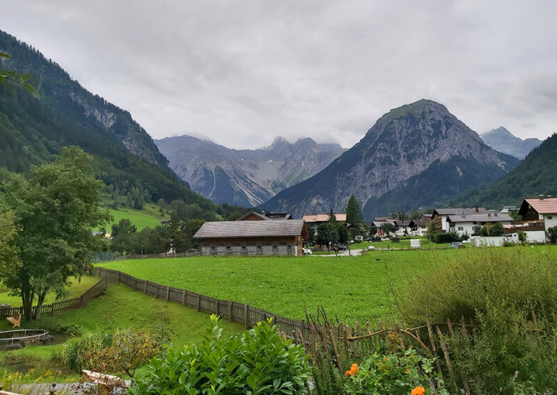 Beautiful scenery of nature and Alpine houses - Brand in Austria