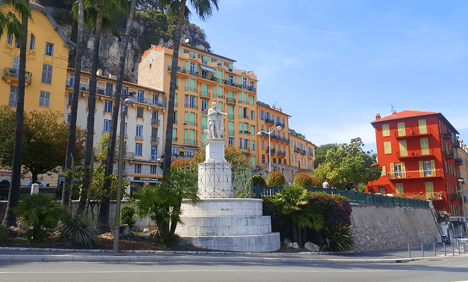 Statue of King Charles Felix in Nice, the port