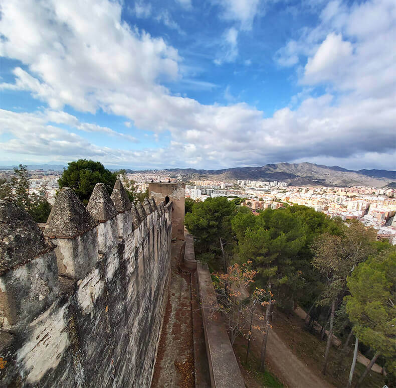A view from Castillo Gibralfaro in Malaga