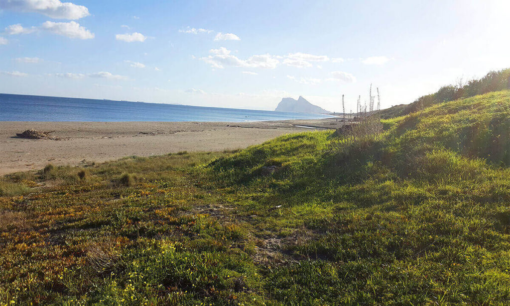 Alcaidesa beach - view to Gibraltar