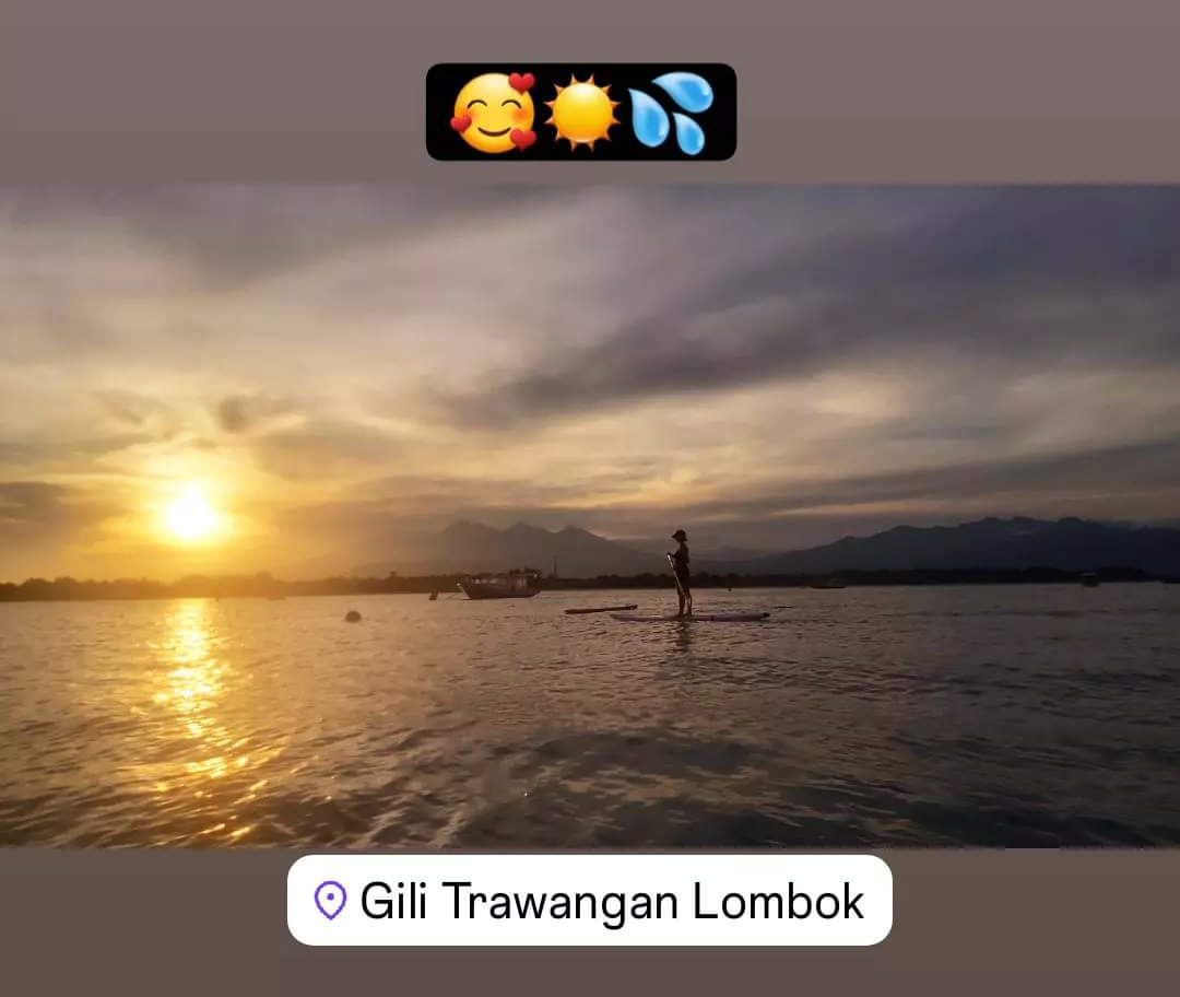 Great sunrise paddle in Gili Trawangan