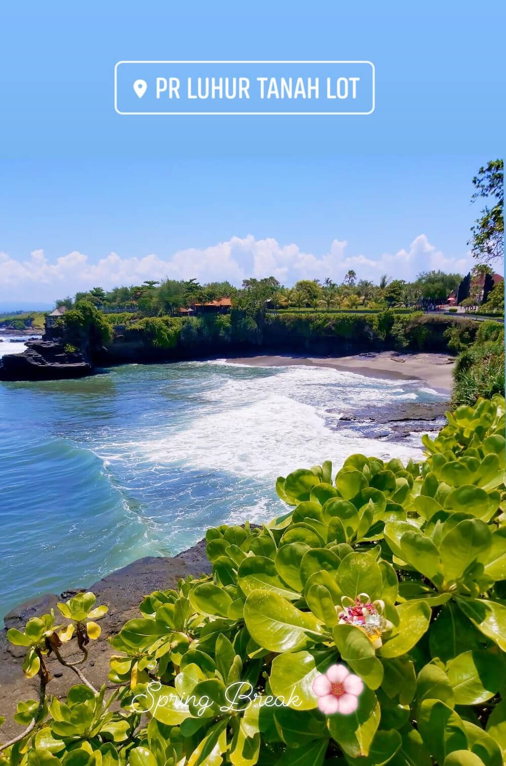 Beautiful view to Tanah Lot park, Bali