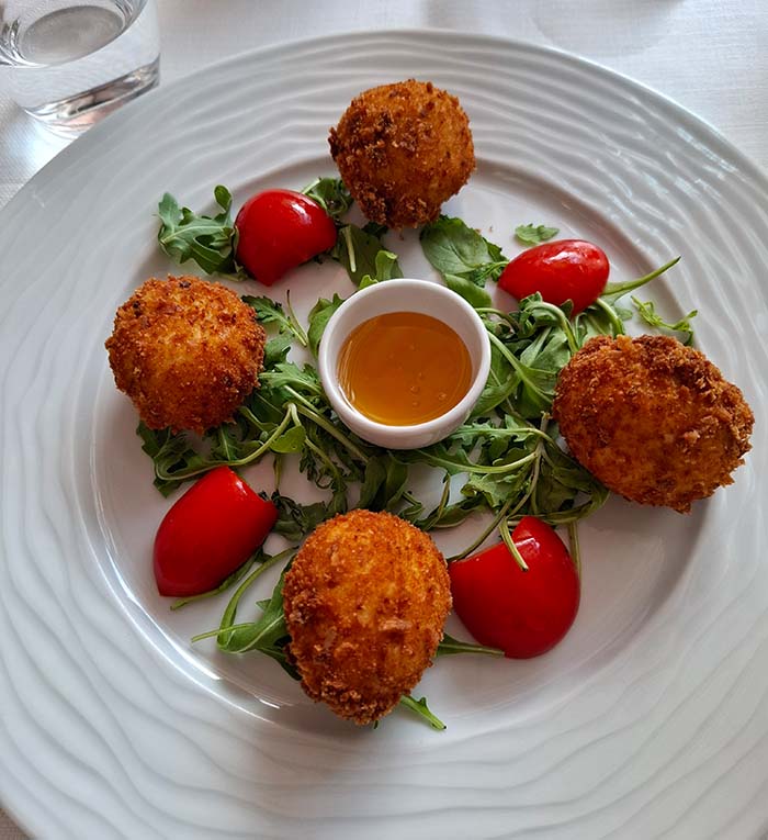 Italian Sicilian nack - tomato cheese balls
