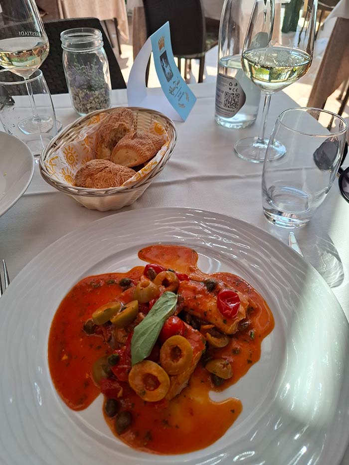 Delicious food in Taormina