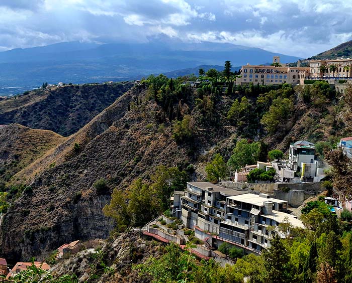 Gorgeous views from Villa Comunale in Taormina East Sicily