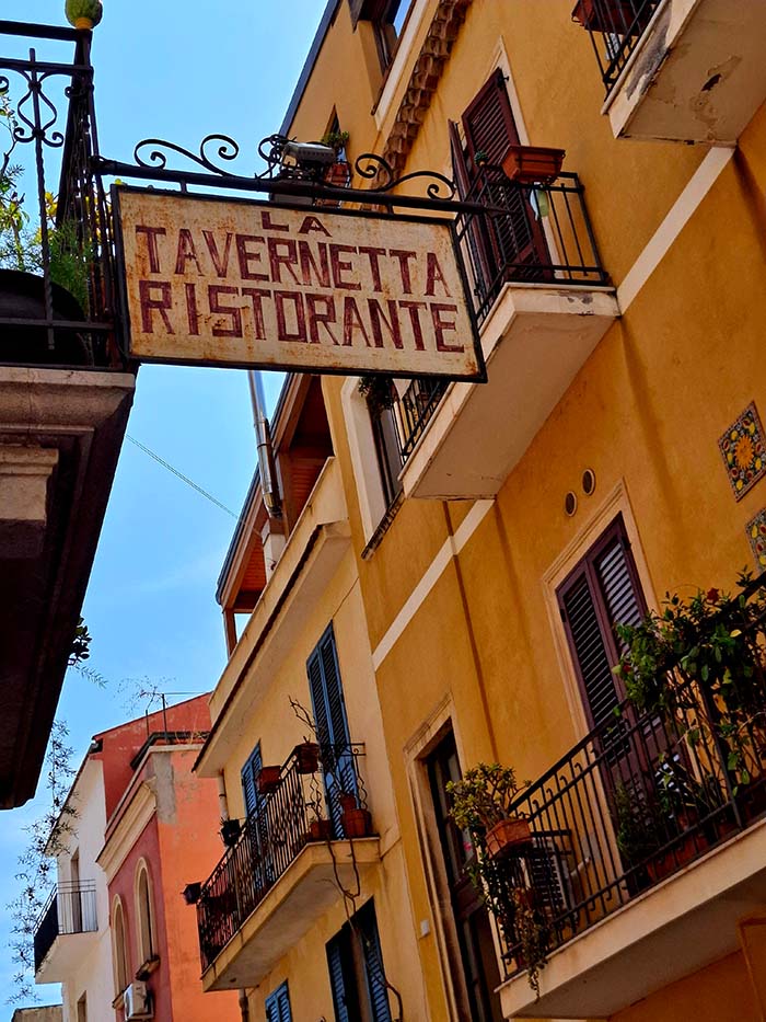 Detail on the beautiful streets of Taormina